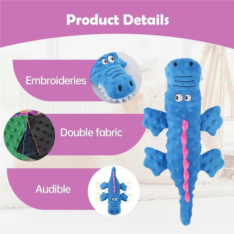 2026-WISH Cute Cartoon Dog Plush , Noise-Making Chew To Relieve Boredom, Bite-Resistant Oasis Select
