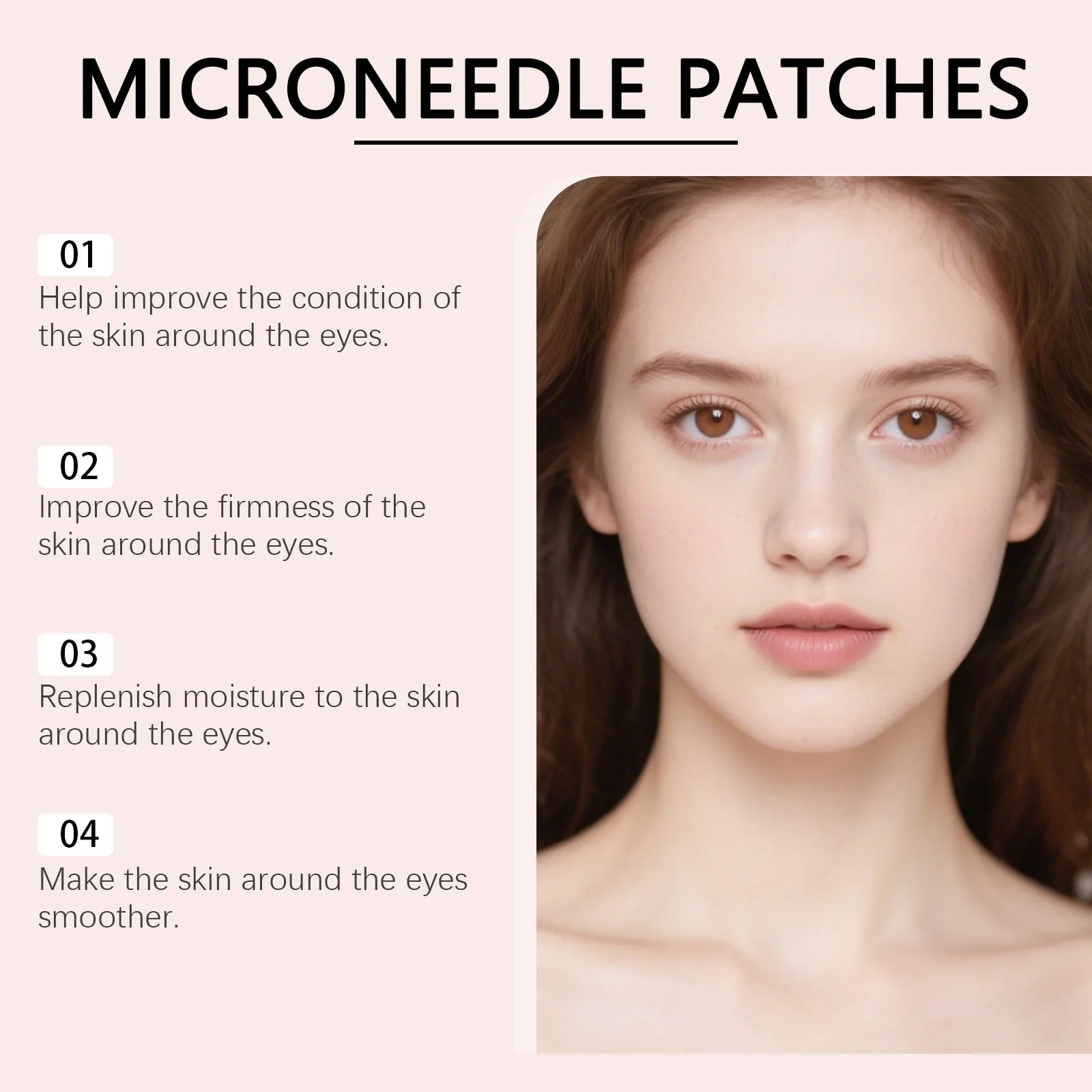 0.25mm Retinol Microneedle Eye Patches Mask Reduce Dark Circle & Eye Bags Anti-Aging Firming Patches Forehead & Smile Line Patch Oasis Select