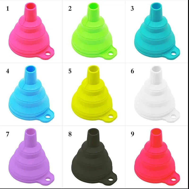 Silicone Collapsible Foldable Funnel Household Kitchen Cooking Tools Portable Wine Mini Portable Oil Pot Funnel Oasis Select