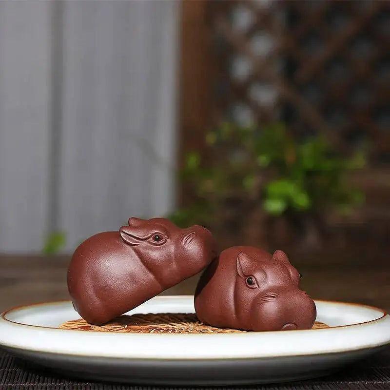 Zisha Tea Pet Wethy And Generous Creative Sculpture Ornament Tea Play Craft Decoration Чайные Украшения Oasis Select