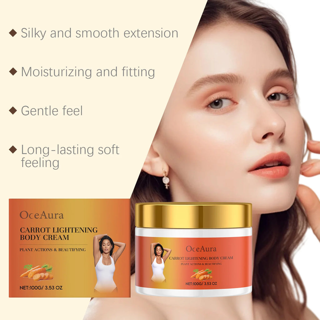OceAura Carrot Body Cream – Brightening & Moisturizing Lotion
