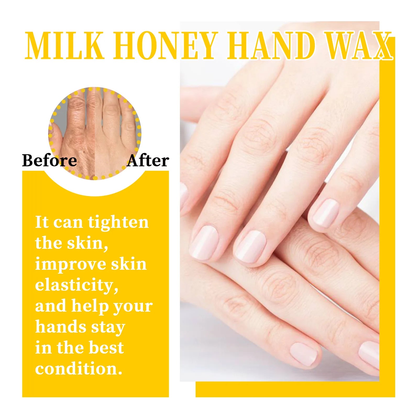 Milk Honey Hand Wax Moisturizing Nourishing Hand Mask Tender Skin Improve Drying Dull Cracked Skin Brightening Hand Care Oasis Select