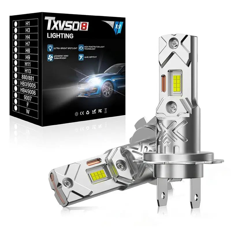 1PC H7 H1 LED Bulb Car Headlight 800000LM 600W CANBUS Mini Wireless Lamp Auto Spotlights Fog Lights 6000K White12V 24V Plug&Play Oasis Select Default Title