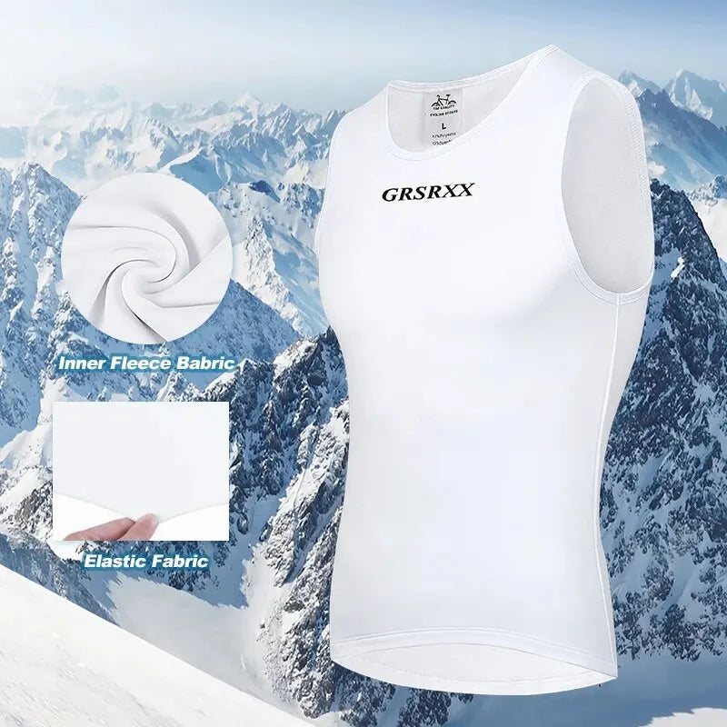 GRSRXX Winter Cycling Base Layer Sleeveless Fleece Sports Bike Jerseys Shirt Warm Bike Underwear Bicycle Vest For Men Women Oasis Select