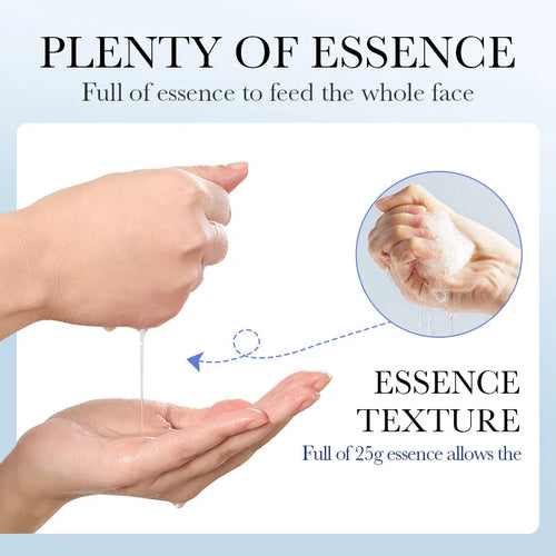 10-Pack Hyaluronic Acid Ampoule Essence Face Masks Hydrating Face Mask Oasis Select