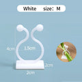 Plant Climbing Wall Self-Adhesive Fixed Buckle Hook Fastener Tied Fixture Vine Buckle Hook Garden Plant Wall Climbing Vine Clips Oasis Select white M 40pcs