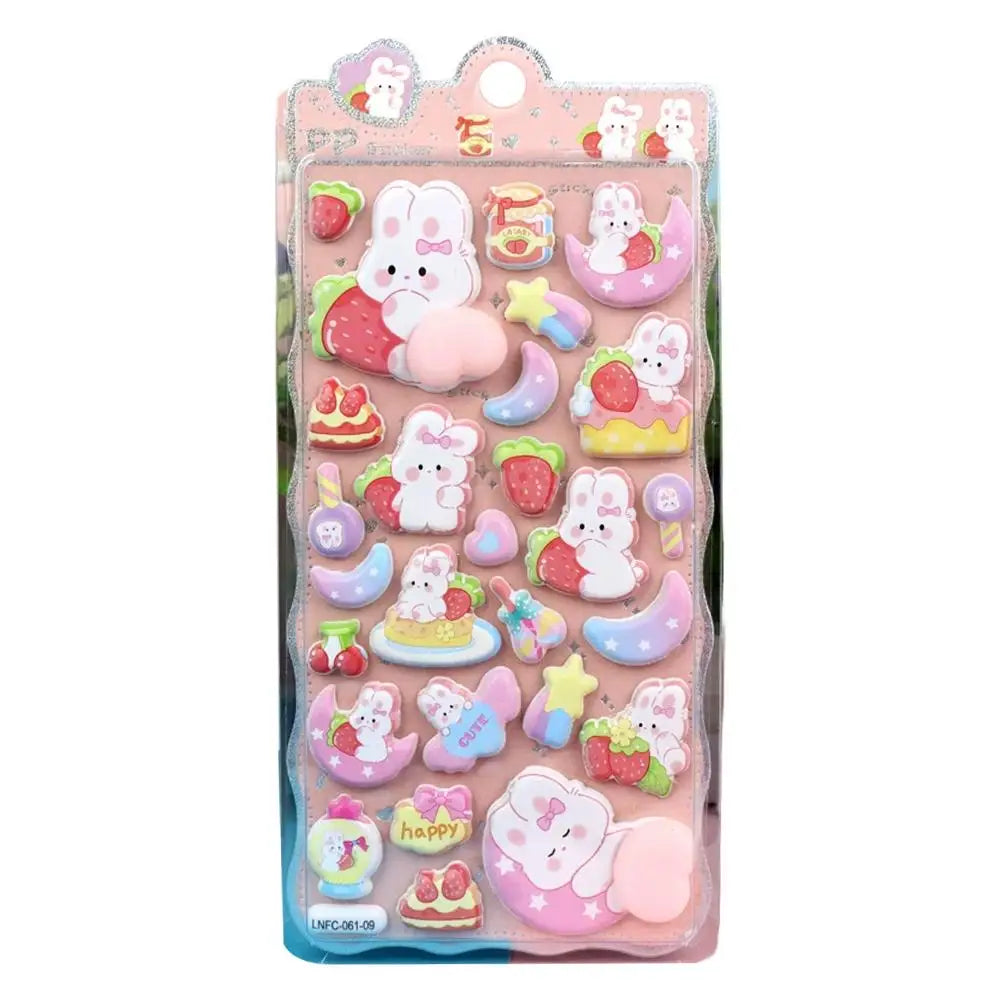 3D Cute Animal Butt Stickers, Stress Relief Puffy Squishy Sticker for DIY Scrapbook Guitar Phone Case Laptop Decal Oasis Select D