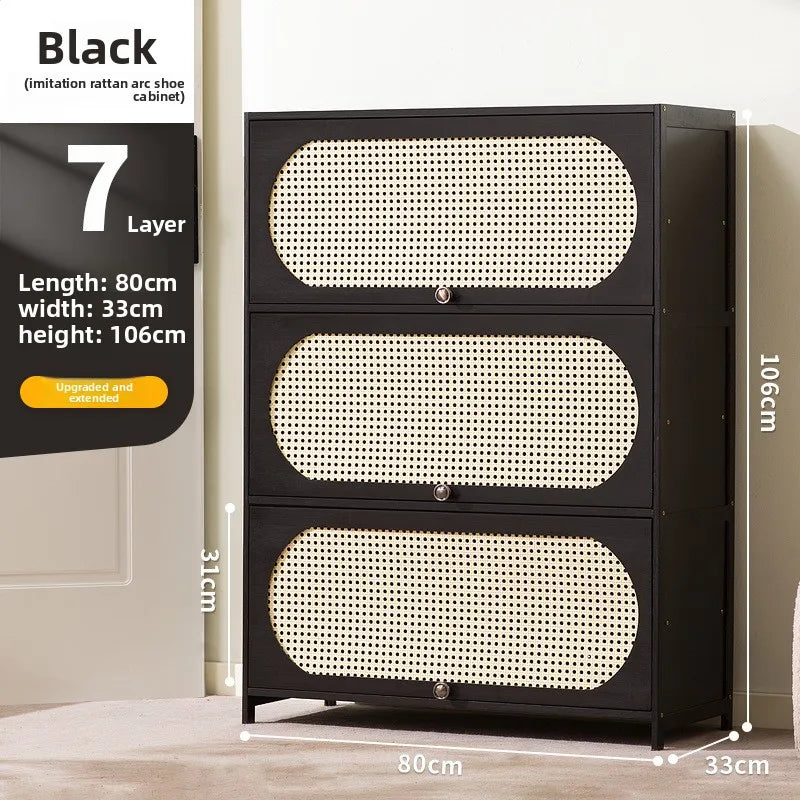 Shoe Cabinet Creative Entrance Cabinet Entrance Door Living Room Locker Storage Integrated Dust-proof Shoe Rack Oasis Select Seven floors 80