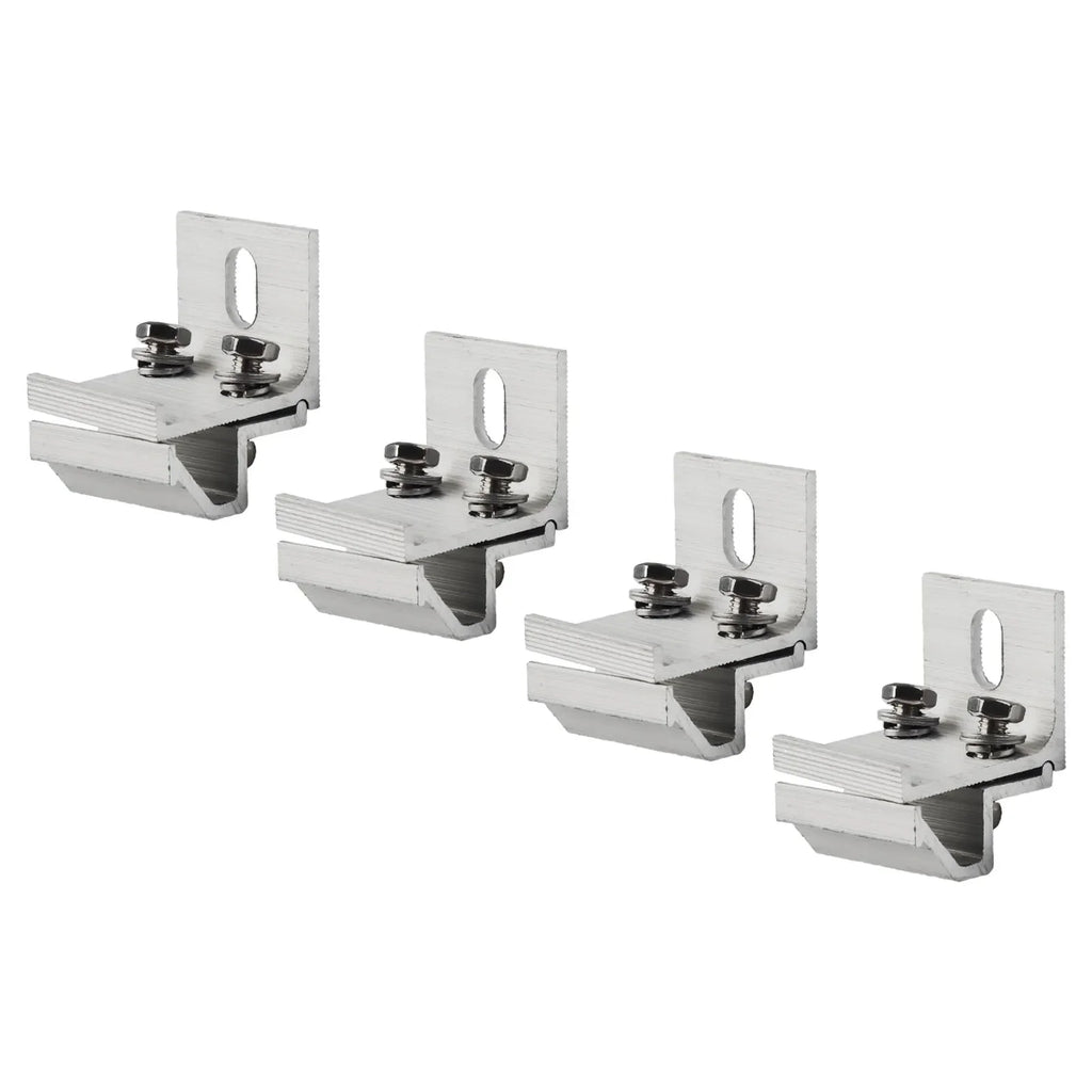 Aluminum Alloy Clamps Solar Panel Clamp Roof Mounting Silver Versatile Installation Anodized Treatment For Houses Oasis Select