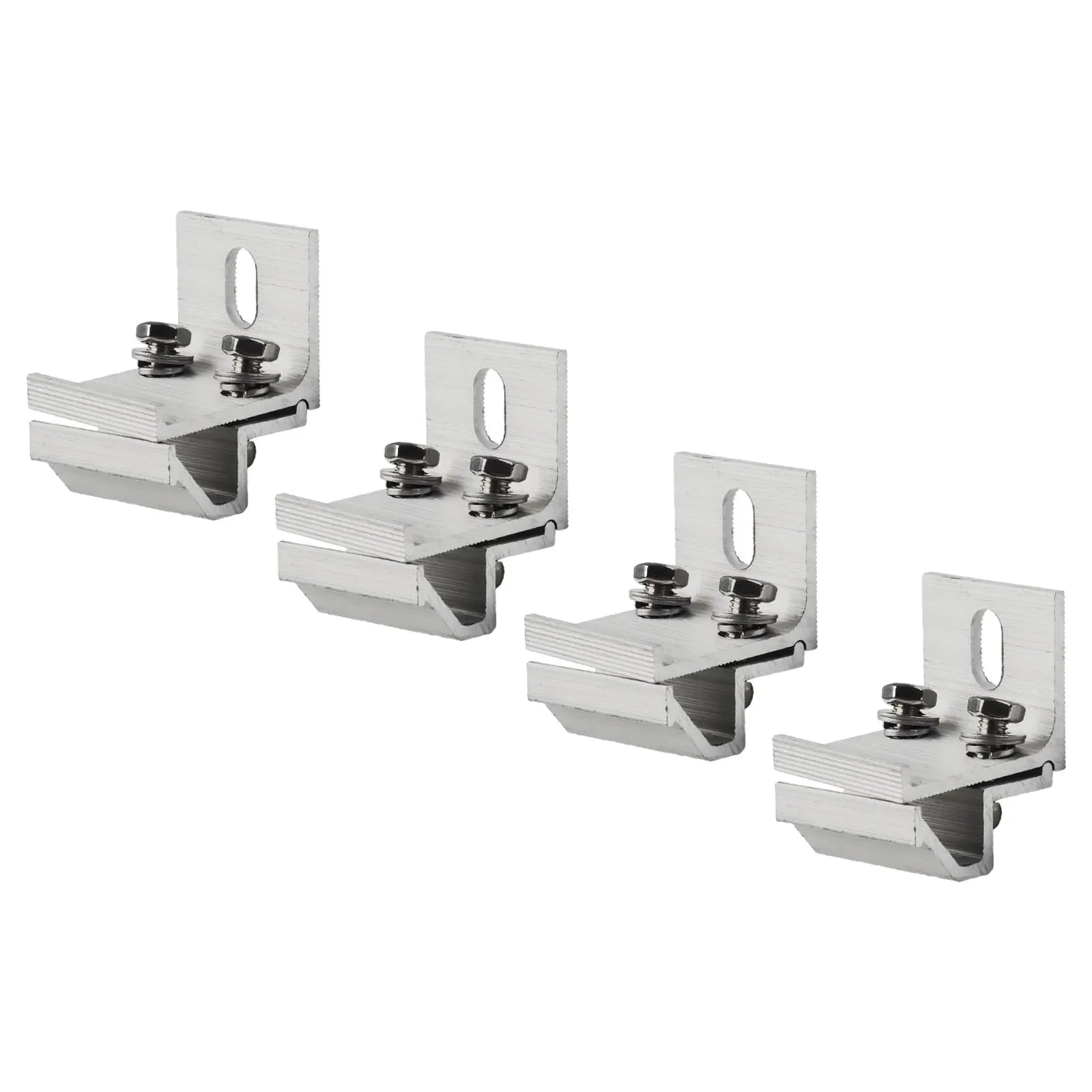 Aluminum Alloy Clamps Solar Panel Clamp Roof Mounting Silver Versatile Installation Anodized Treatment For Houses Oasis Select