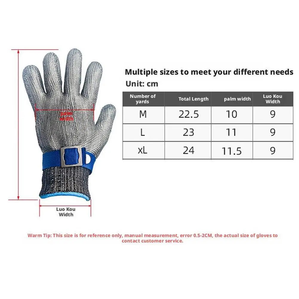 Cut Resistant Gloves, Level A9 Anti-Cut Protection with Stainless Steel Mesh for Butcher Meat Processing tool Oasis Select