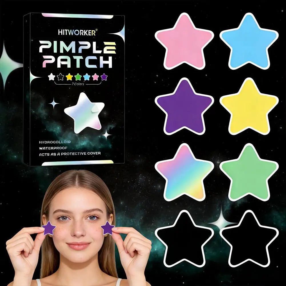 560 Acne Patches - Gentle and non-irritating, covers acne and blemishes - 280 Star Shape Multi-Color Concealer Patches Daily fa Oasis Select