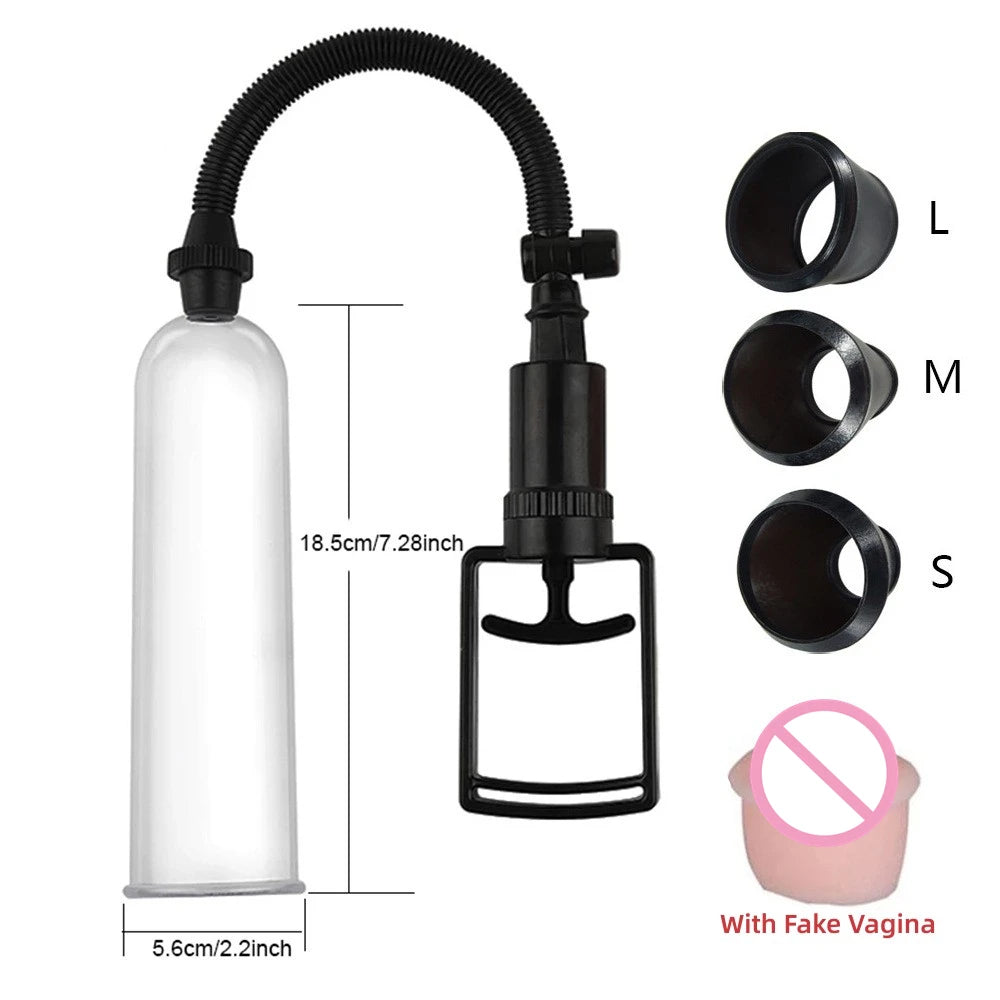 Penis Pump Mnual Penis Enlarger Male Enhancement Erection Sex Toys For Man Vacuum Pump Big Dick Trainer Cock Lasting Masturbator Oasis Select 4Pcs Pump no box