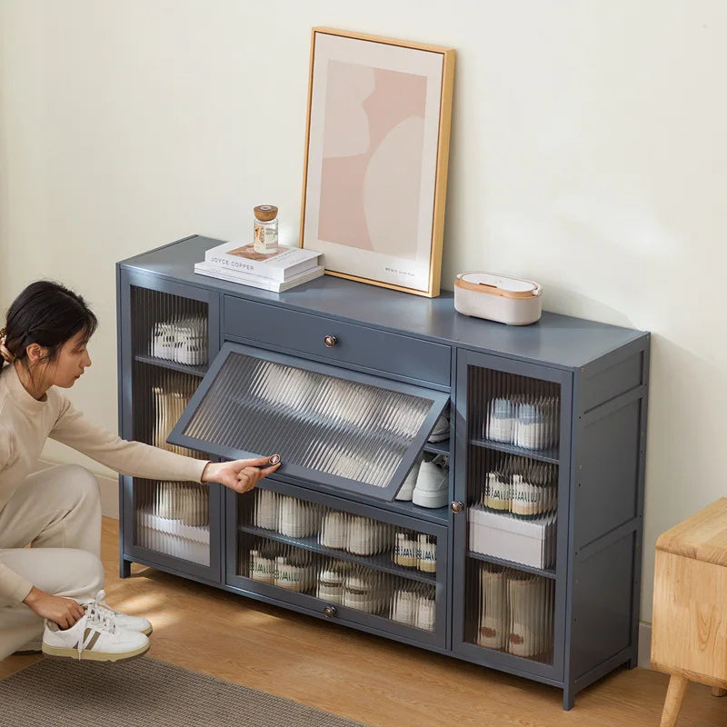 Shoe cabinet with door, simple and modern outside the door of the home, the new 2023 popular entrance Nanzhu shoe rack Oasis Select