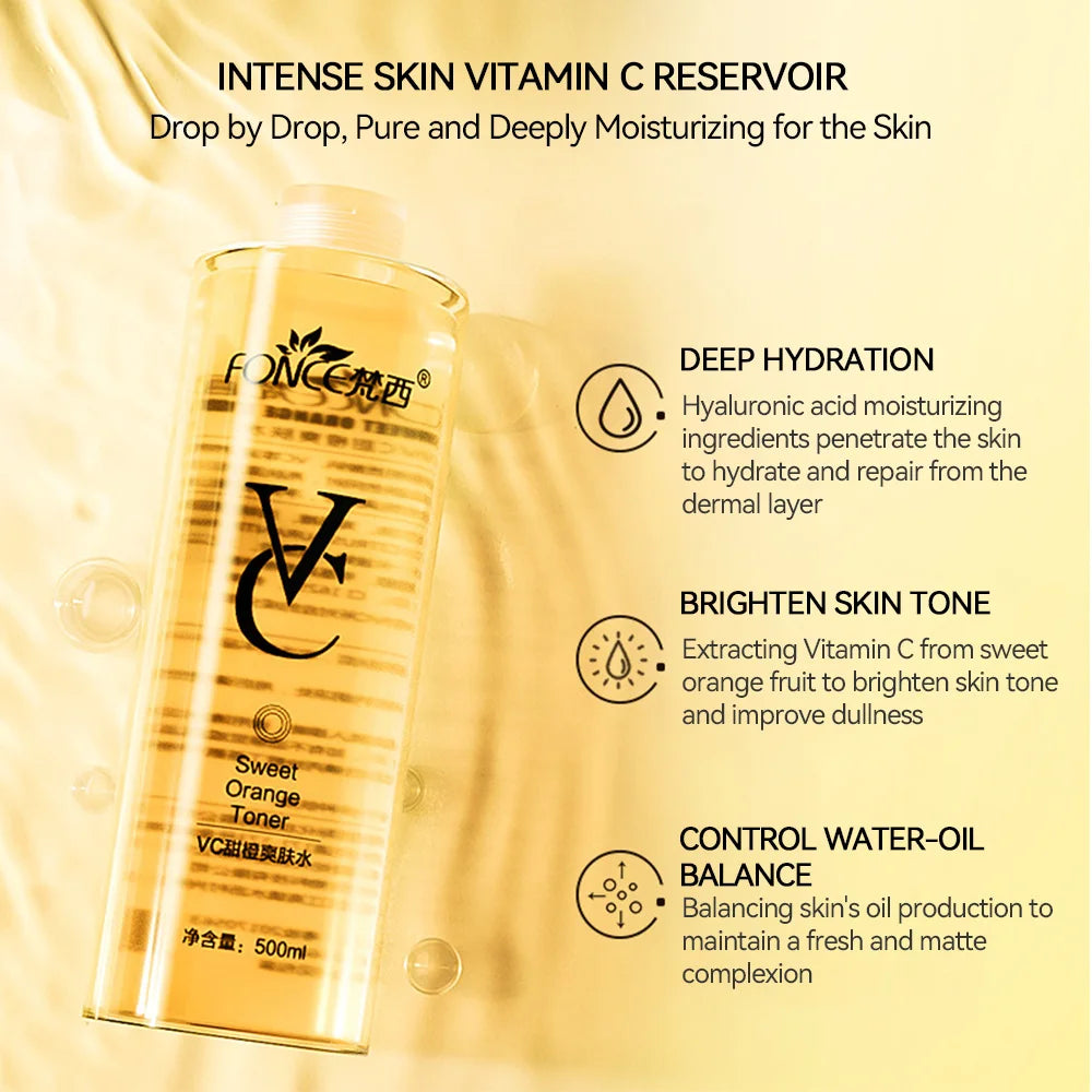 FONCE Vitamin C Toner – Brightening, Moisturizing & Pore Repair 500ml Vitamin C Toner Oasis Select