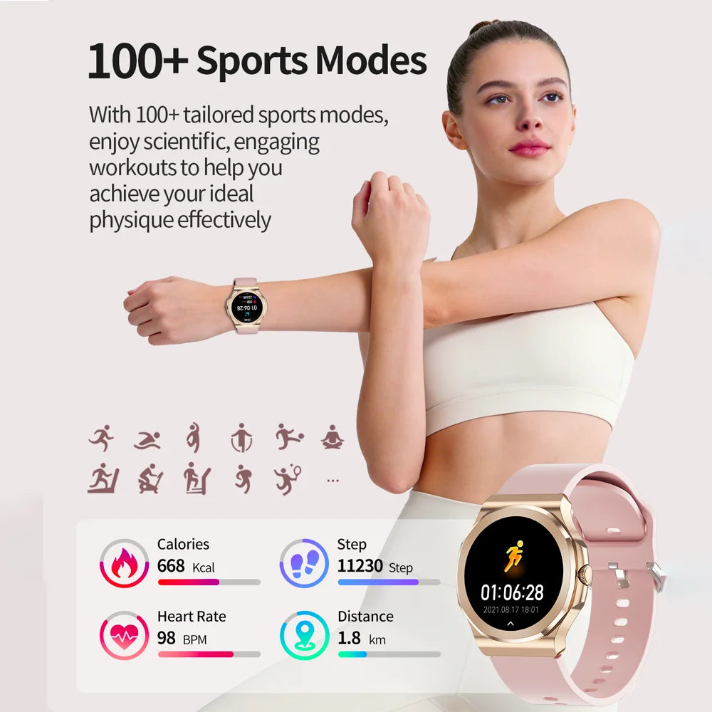 Rollstimi Smart Watch 1.27" AMOLED BT 5.3 Calling & LED Light