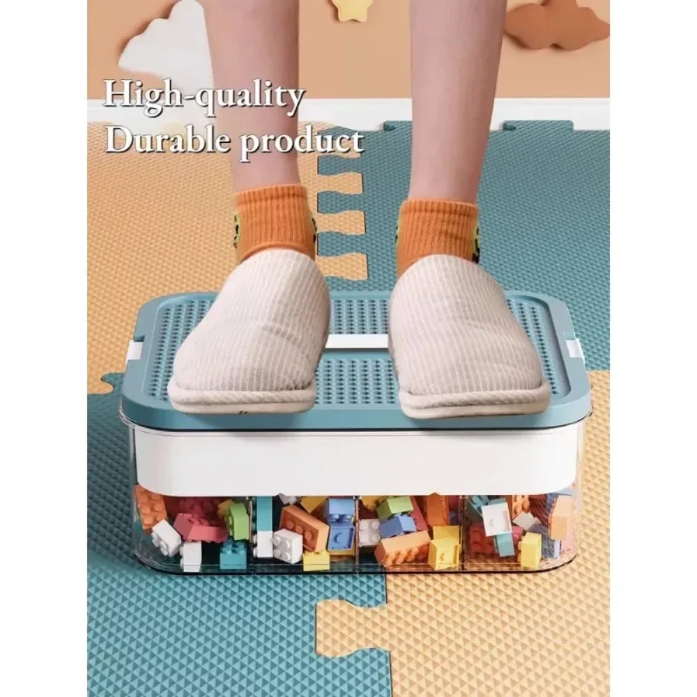 Building Blocks Toys Storage Box for Lids Brick Shaped Plastic Kids Bin Child Toy Containers Sundries Stackable Organizer Oasis Select