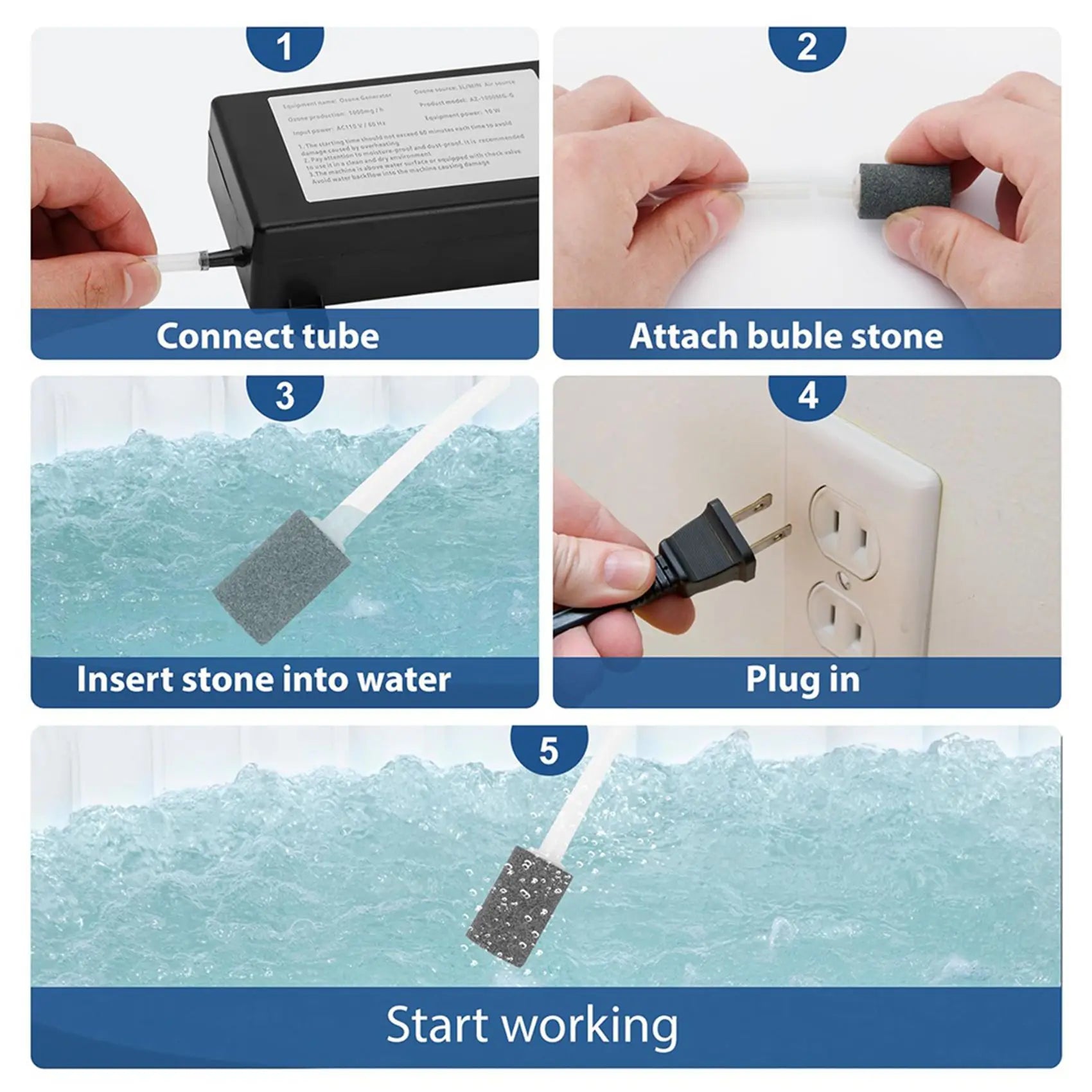 2026-WISH 2X Ozone Generator For Cold Plunge,1000Mg/H Ozone Generator For Water Keep Cold Plunge,Hot Tub,Pool Clean Fresh US Plu Oasis Select As Shown
