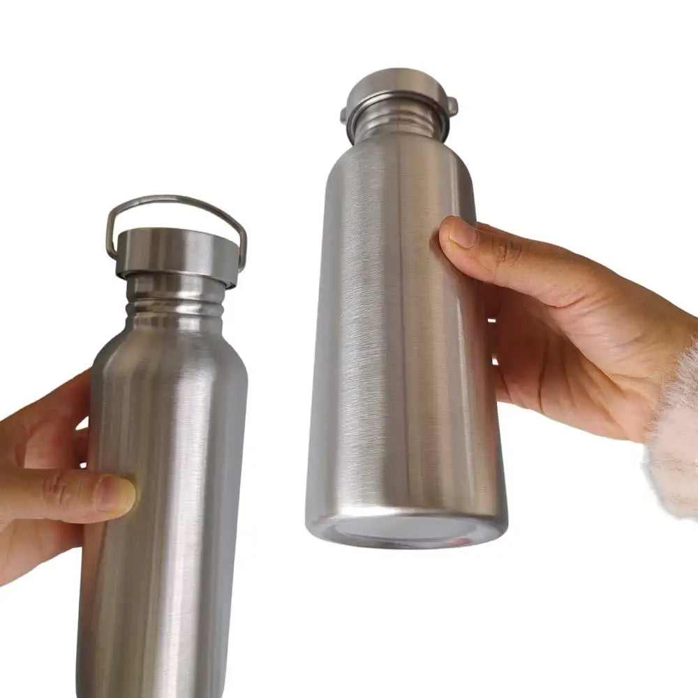 350 750ML 1000ML 304 Stainless Steel Water Bottle Single Wall Backpack Canteen for Outdoor Camping HikingCycling Fishing Travel Oasis Select