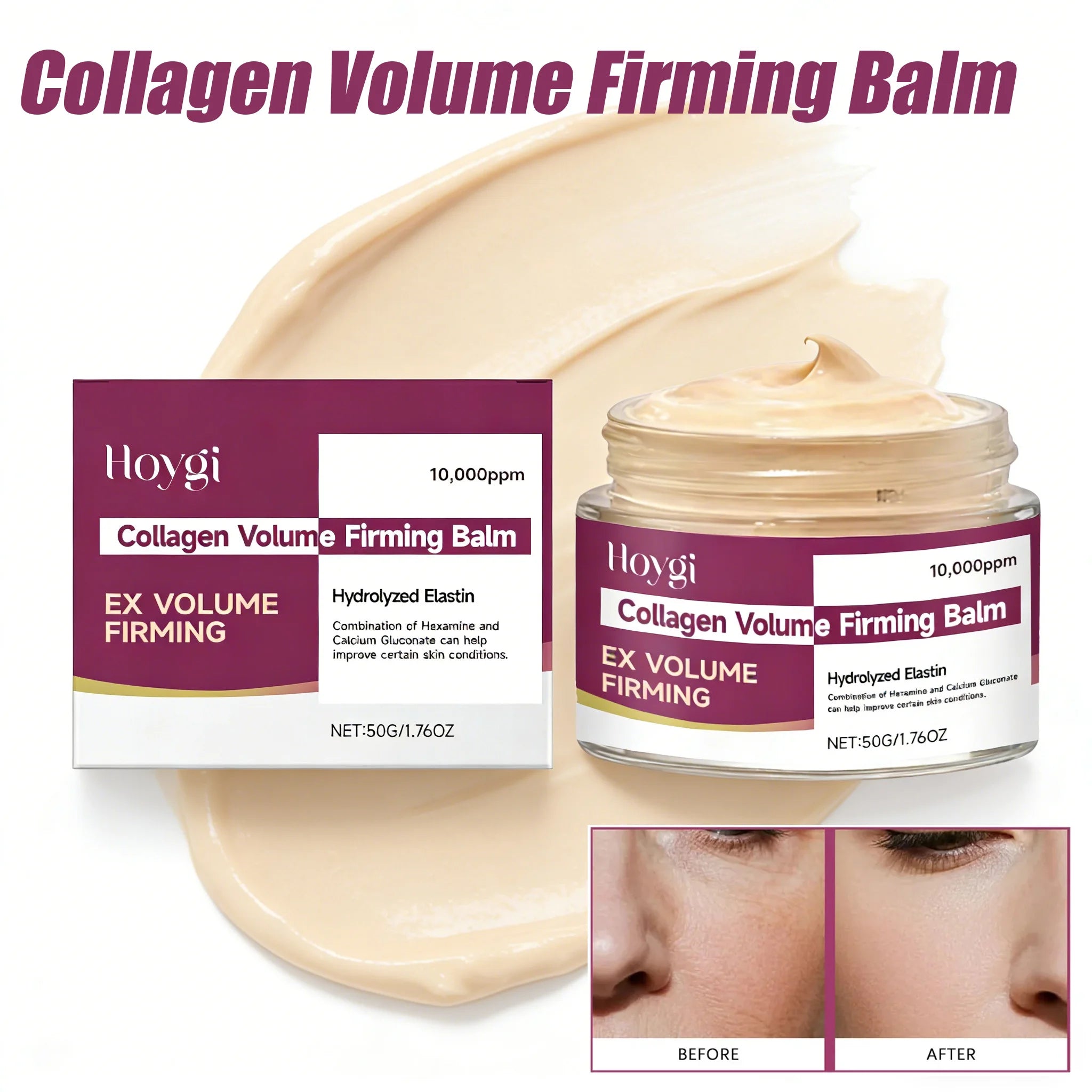 Calcium Collagen Firming Face Cream Skin Tightening Hydration Smooth Texture Lifting & Elasticity Face Cream for Sagging Skin Oasis Select