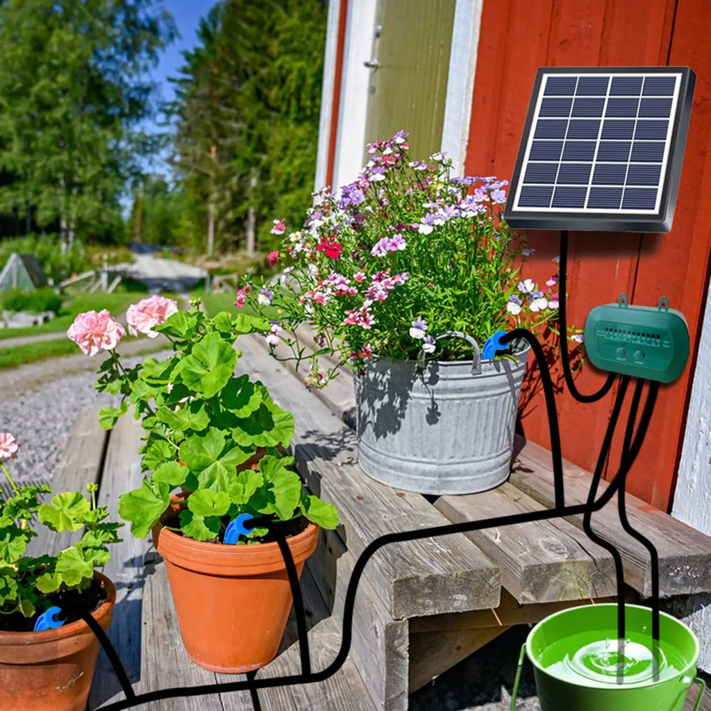 Solar Irrigation System For Garden Houses Drip Irrigation Kit For Potted Plants, Automatic Watering System For Balconies Oasis Select