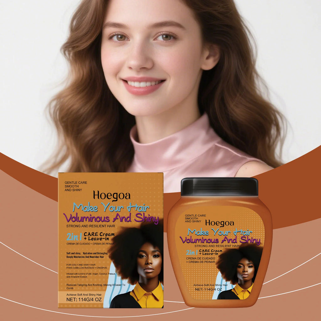 HOEGOA Leave-In Conditioner Cream – Anti-Frizz Deep Repair Leave-In Conditioner Oasis Select