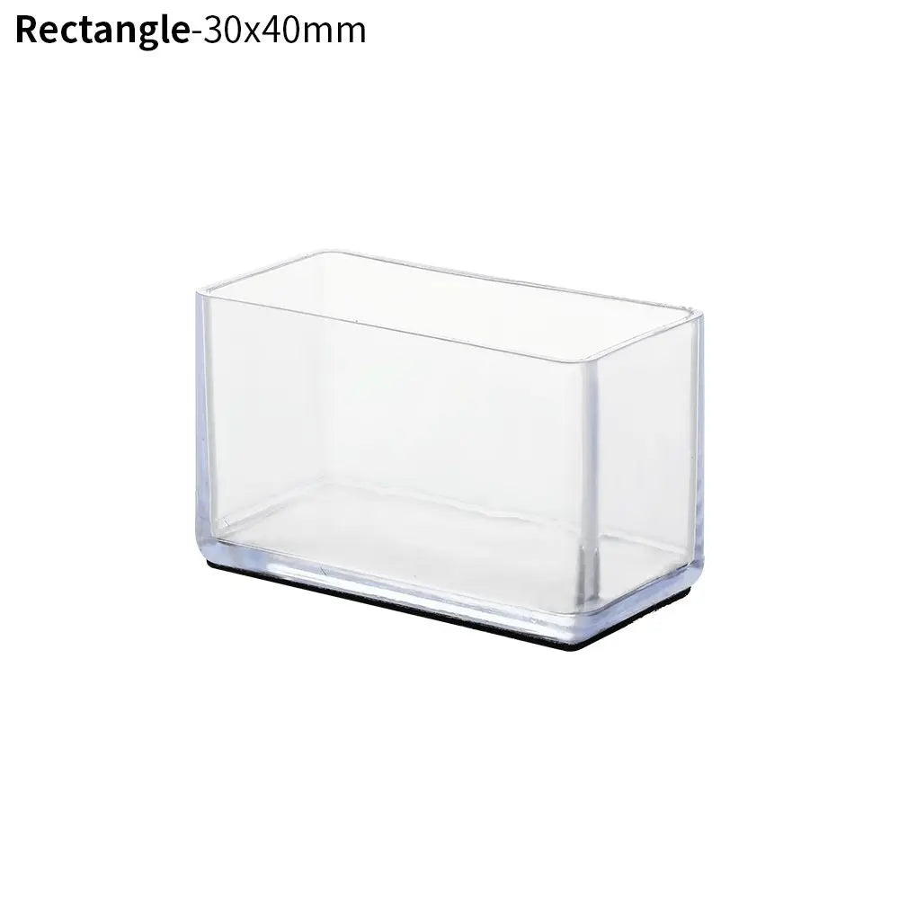 4PCS Silicone Rectangular Feet Cover Furniture Floor Protector Pad Anti slip Chair Leg Caps Wood Sofa Table Child Bed Stopper Oasis Select Rectangle 30x40mm