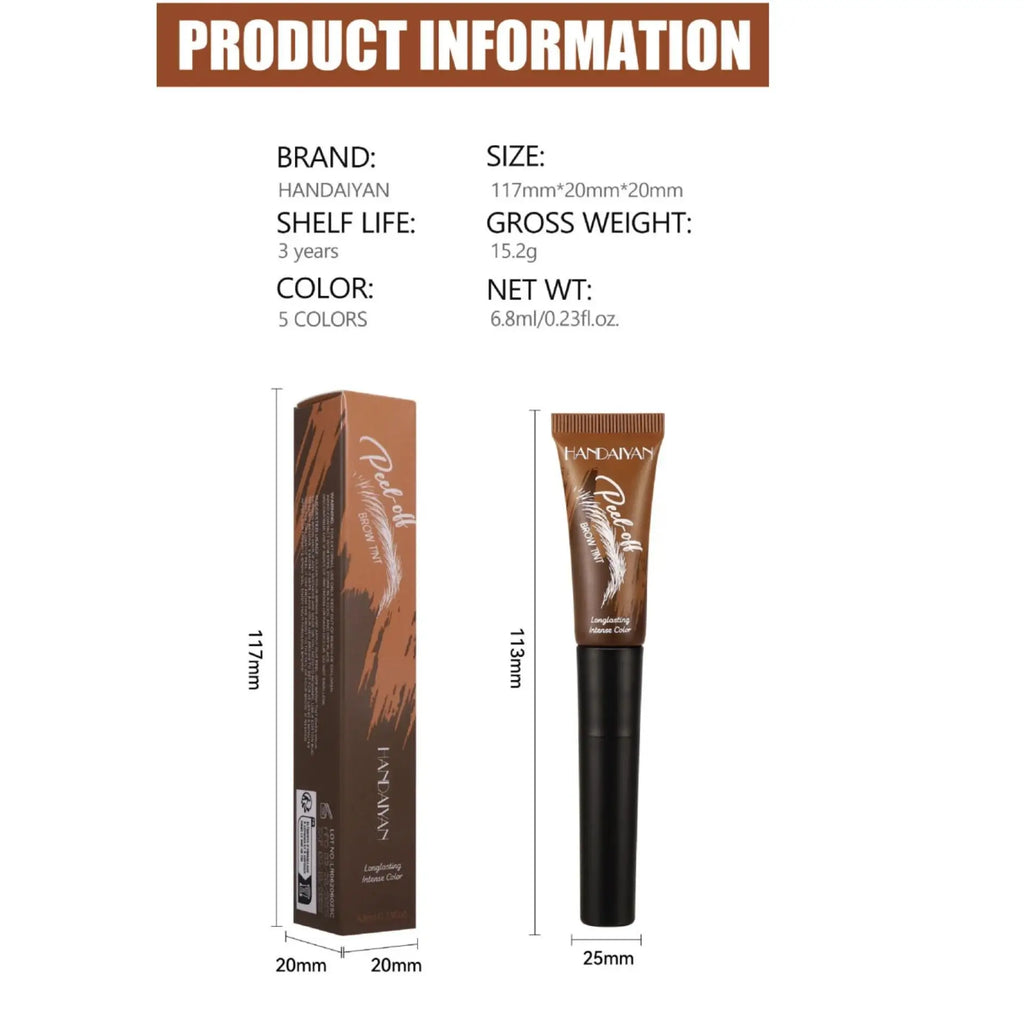Handaiyan Peel-Off Brow Tint Gel – Waterproof & Long-Lasting Eyebrow Tint Gel Oasis Select