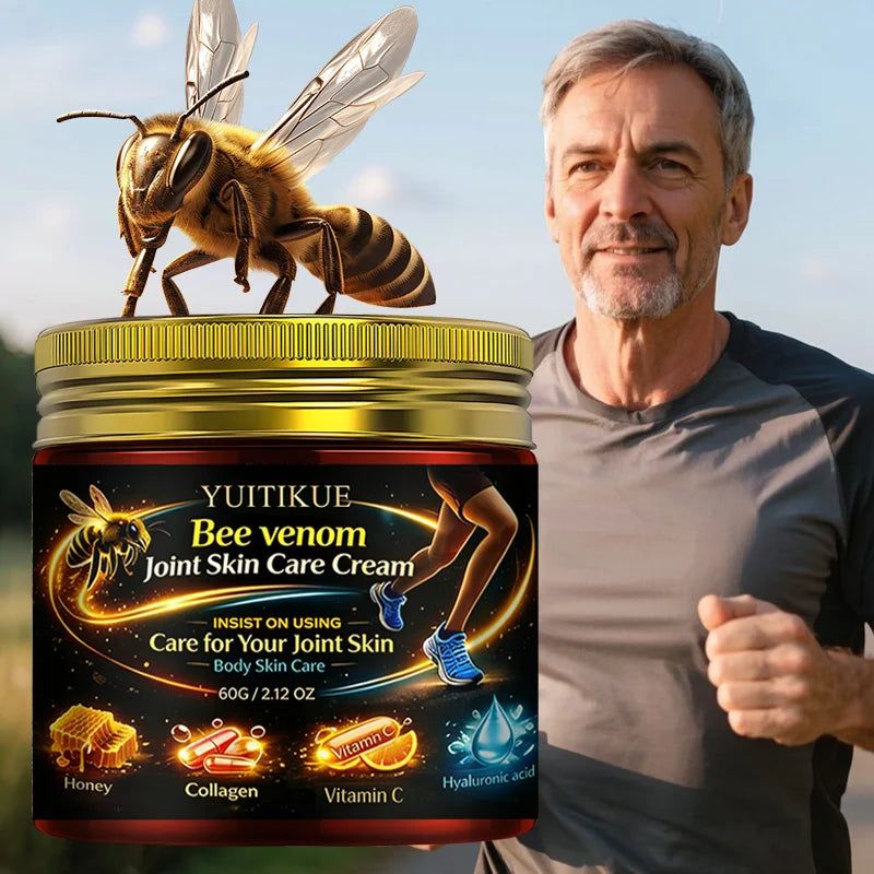 YUITIKUE Bee Venom Joint Skin Care Cream With Honey Collagen Vitamin C Hyaluronic Acid Non-Sticky Easy Absorb Full Body Use Oasis Select