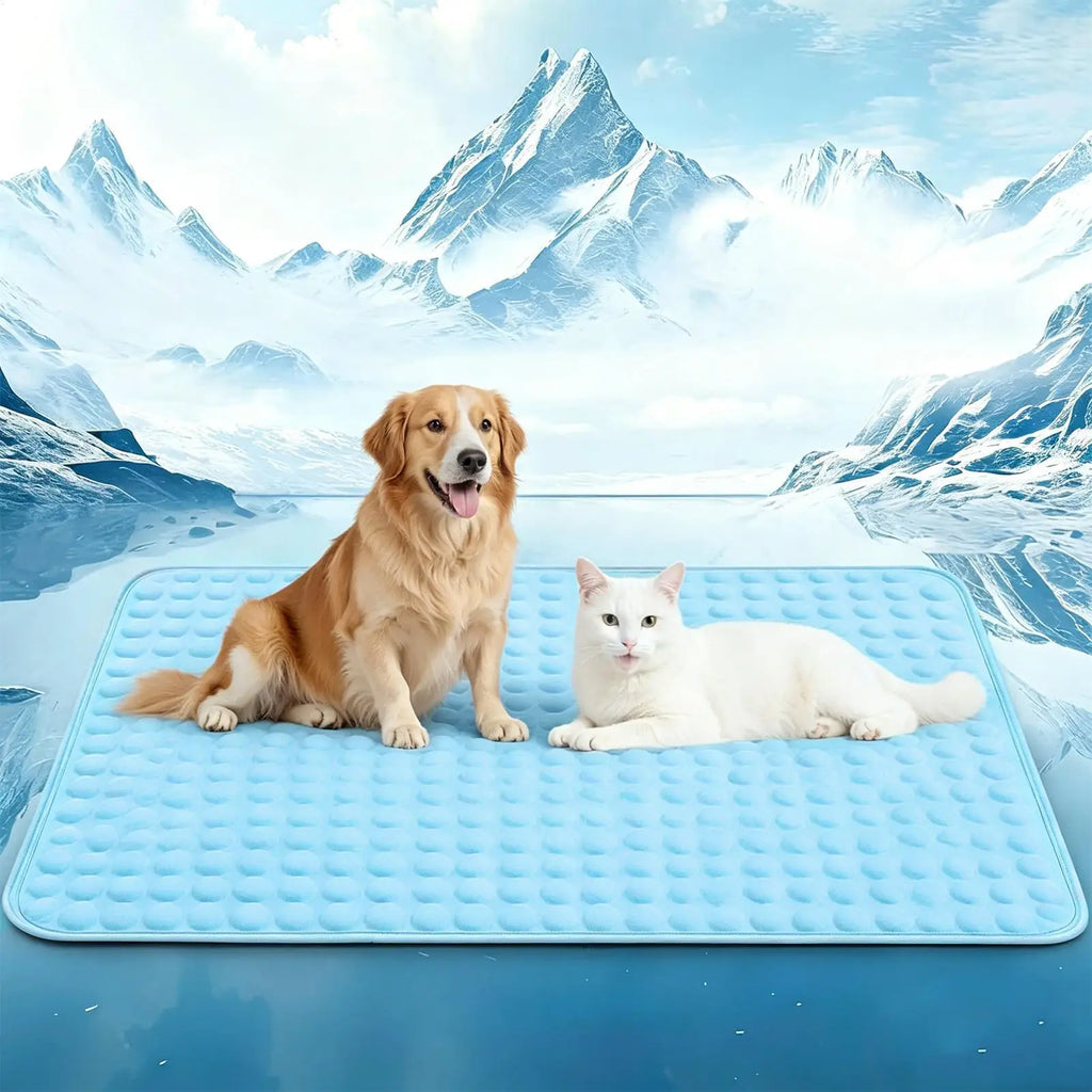Self-Cooling Pet Mat for Dogs & Cats | Ice Silk Cooling Pad Pet Cooling Mat Oasis Select