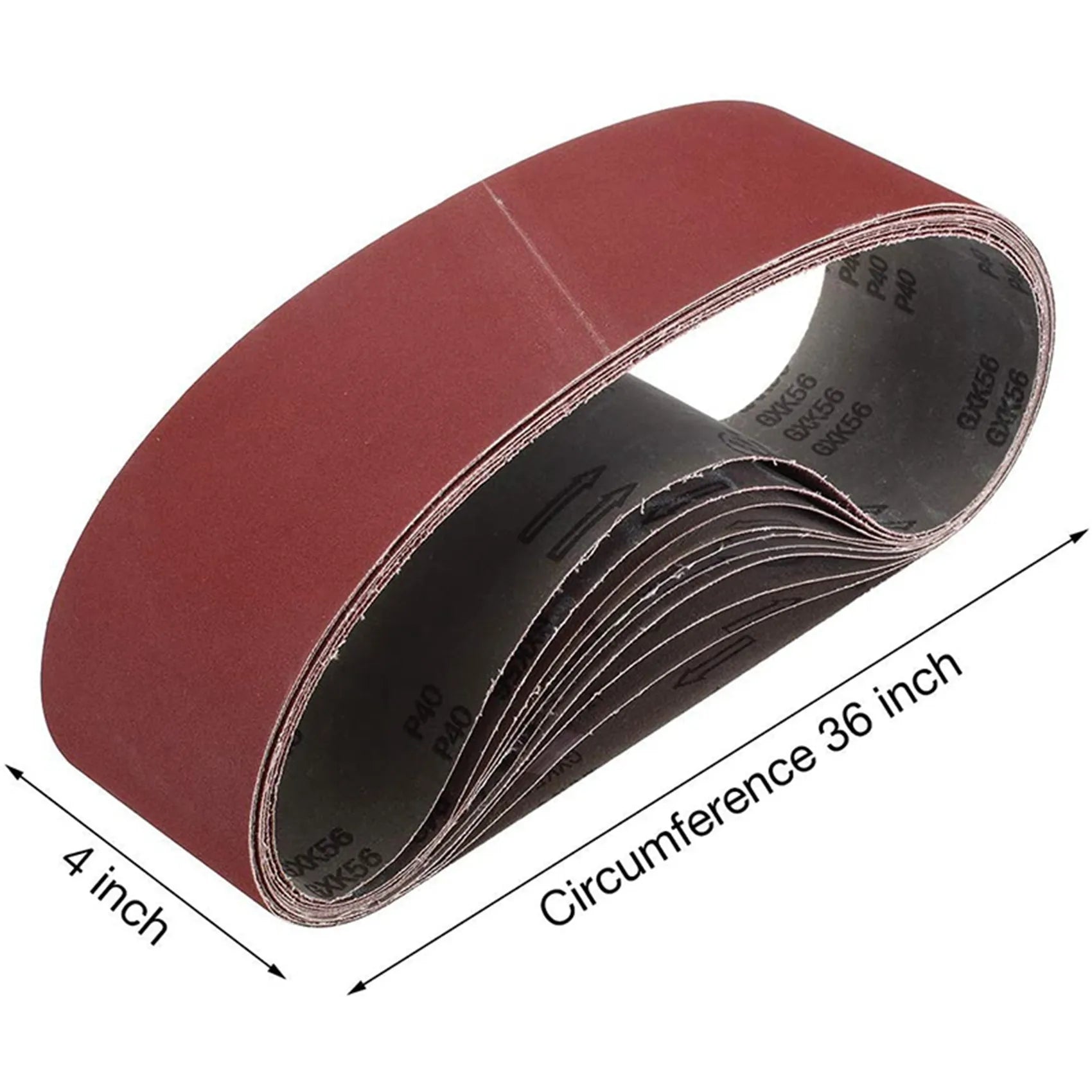 LIKE WISH 20 Pcs 4 X 36 Inch Aluminum Oxide Sanding Belts Heavy Duty Sanding Belts Multipurpose Abrasive Belts For Belt Sander Oasis Select