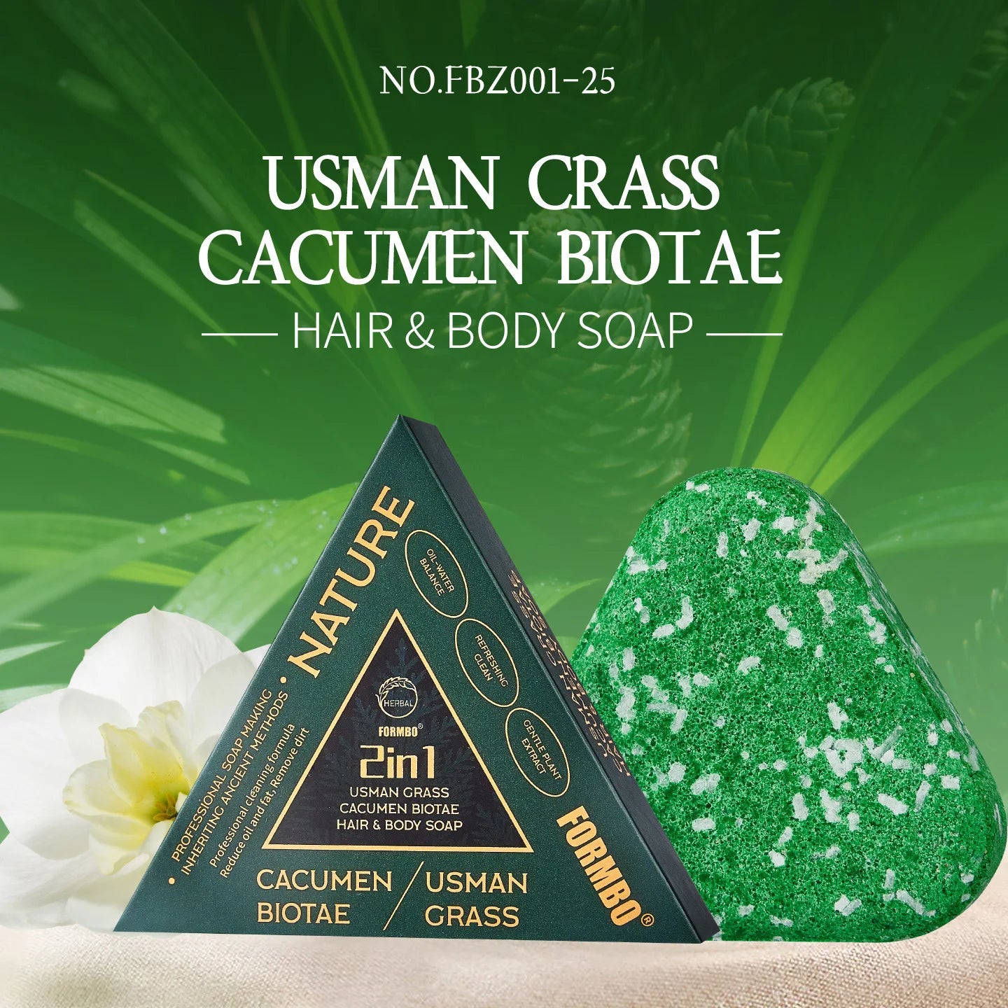 Platycladus & Usman Grass Herbal Shampoo Soap | All Hair Types