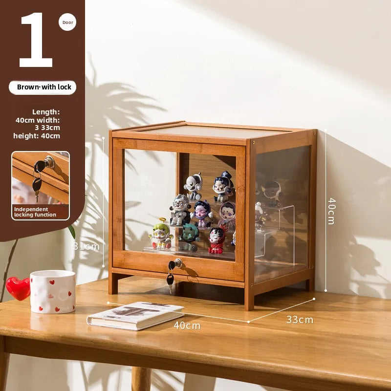 Figure display cabinet with lock acrylic display stand transparent dustproof model building block ornament shelf display box Oasis Select A door 40 long