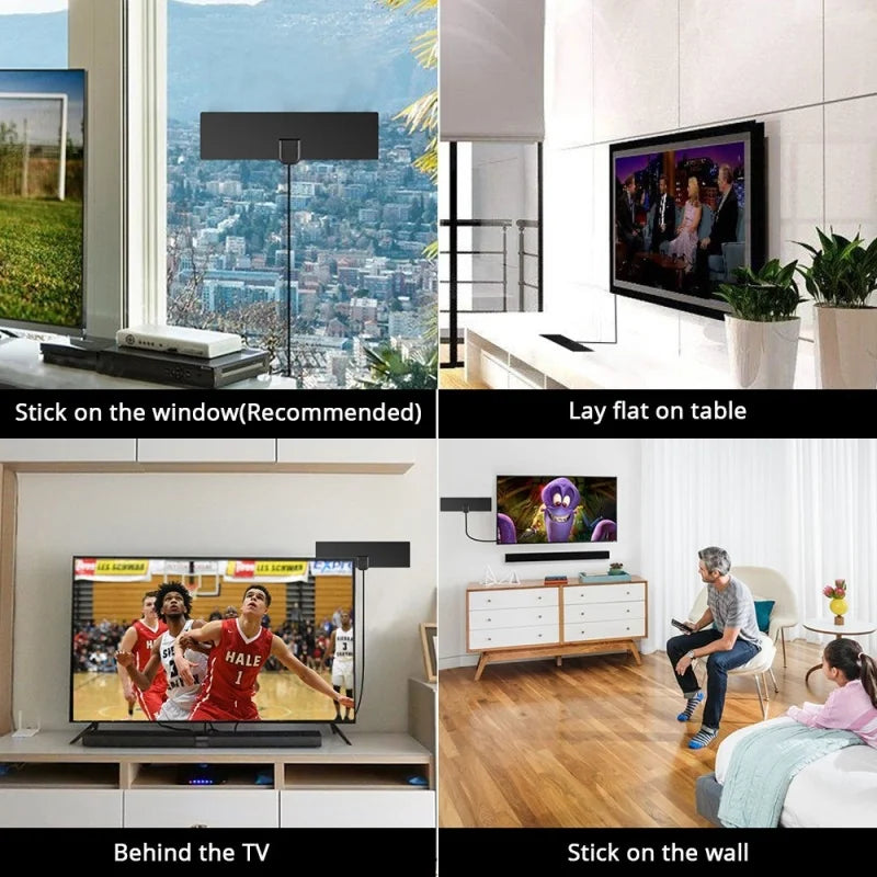Indoor Digital TV Antenna HDTV 4K 1080P with Signal Amplifier DVB-T2 for Clearer Picture Quality Oasis Select