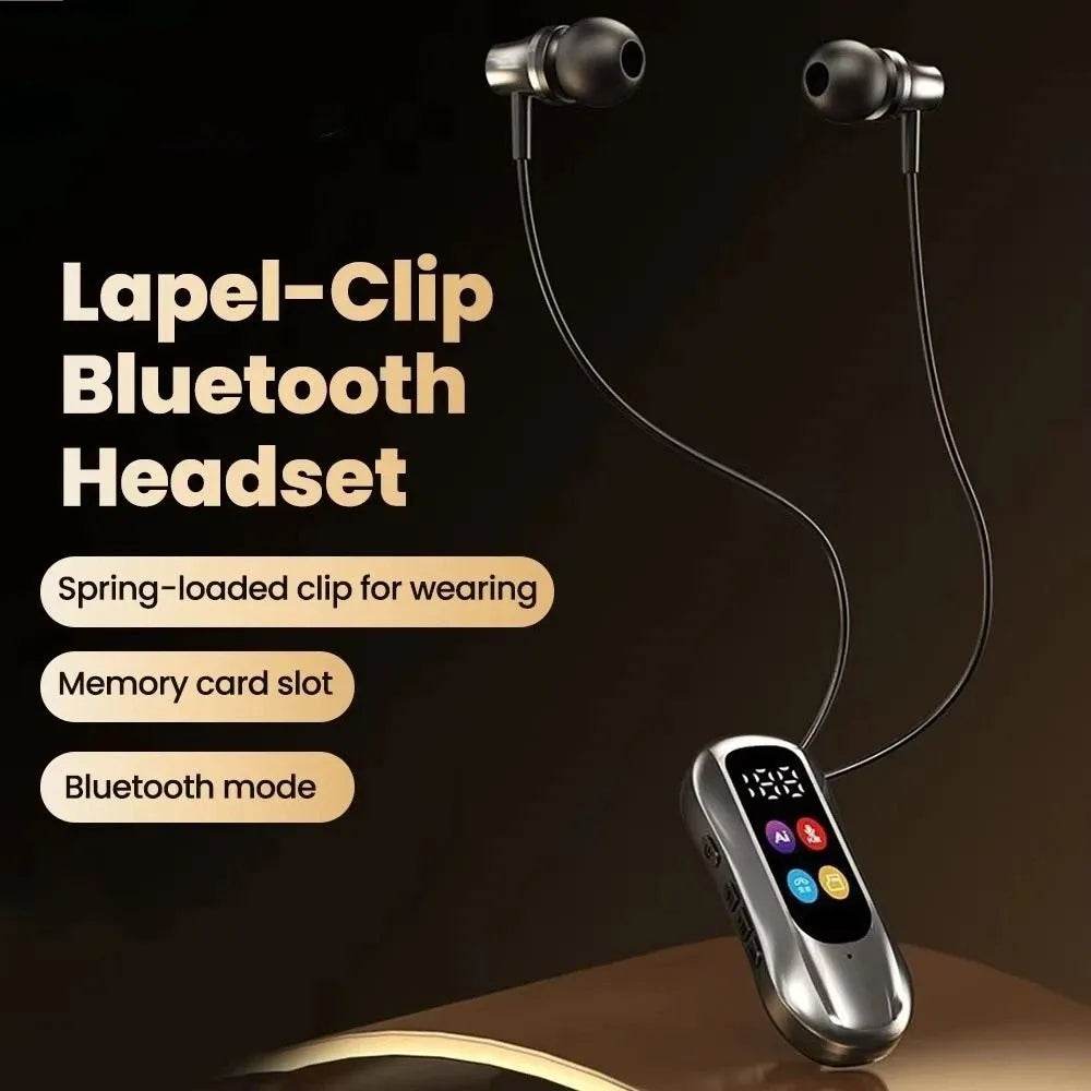 S30 Collar-Clip Bluetooth Headset Wireless Headphones With Mic HD Calling BT Earphones Variable Sound Earbuds Support Oasis Select