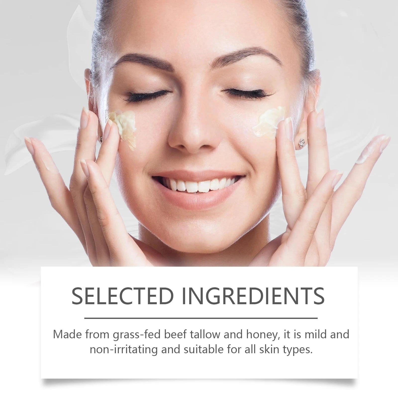 Beef Tallow Face Cream Lasting Moisturizing Soothing Repair Damaged Skin Increase Facial Elasticity Nourishing Smooth Skin Care Oasis Select