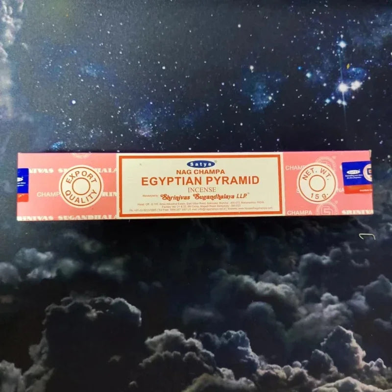 Satya Incense Sticks Handmade India White Sage Dragons Blood Natural Household Indoor Clean Air Incense Sticks NAG Champa Oasis Select EGYPTIAN PYRAMID