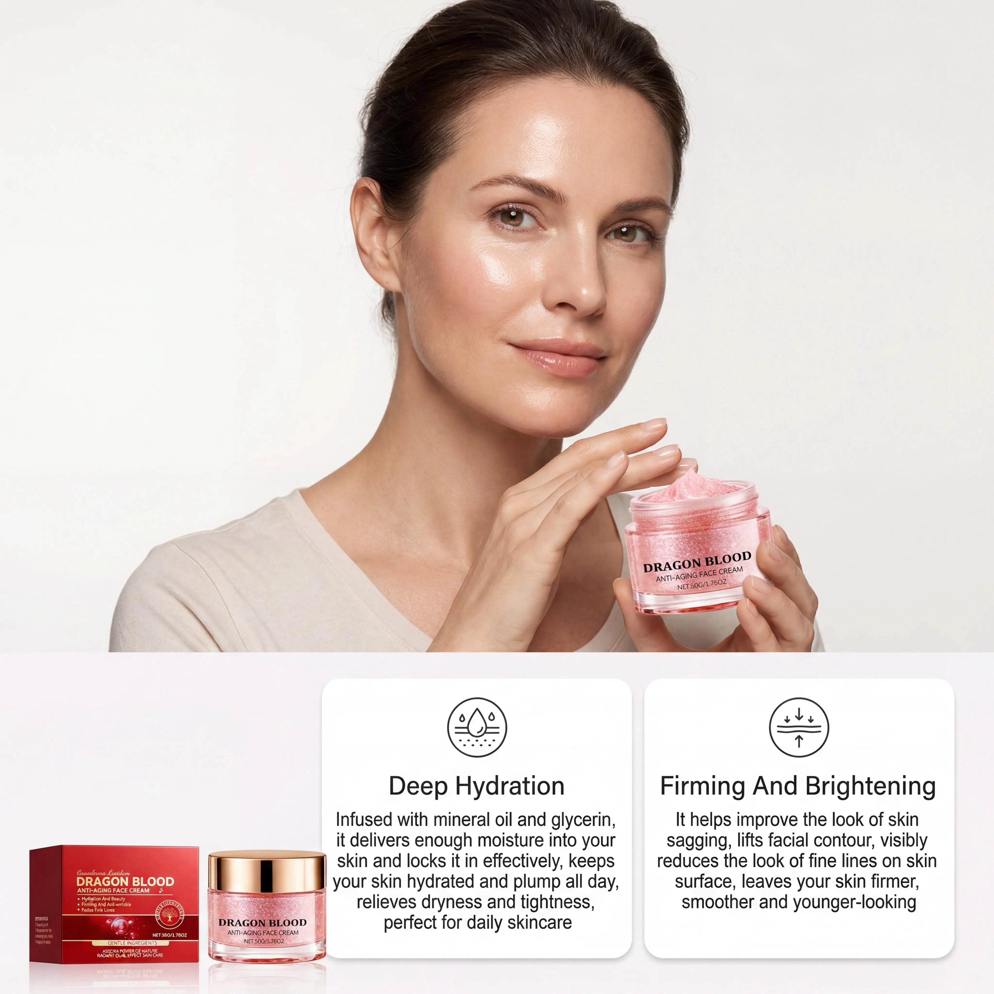 Dragon Blood Retinol Face Cream – Brightening & Firming 50g Brightening Face Cream Oasis Select