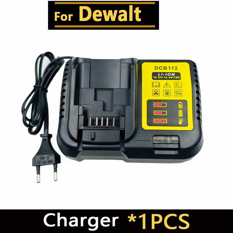 Big promotion 20V lithium ion battery, for dewalt power tool DCB606 DCBGene DCB206 DCB200 MAX 20V batteries// Oasis Select 1Pcs Charger EU