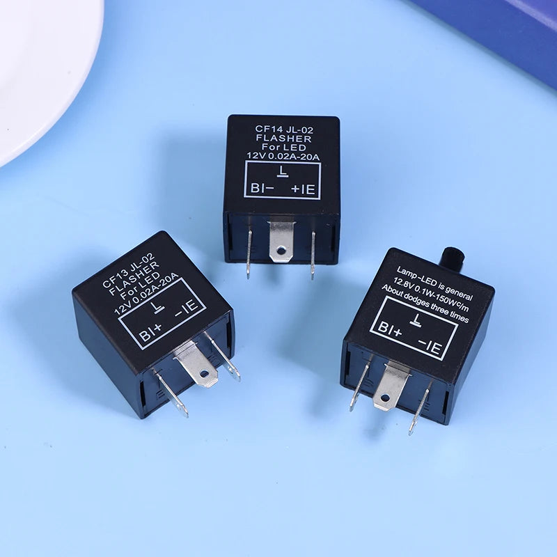 CF13KT CF13 CF14 Universal 3 Pins 12V 0.02A-20A Adjustable LED Turn Light Flasher Flash Relay Motorcycle Switch Oasis Select