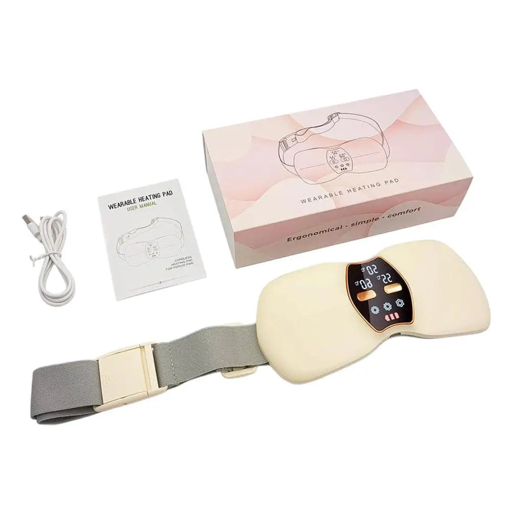 Electric Abdominal Massager Warming Palace Belt For Women's Menstrual with Adjustable Temperature Belt For Warming the Uterus Oasis Select Beige