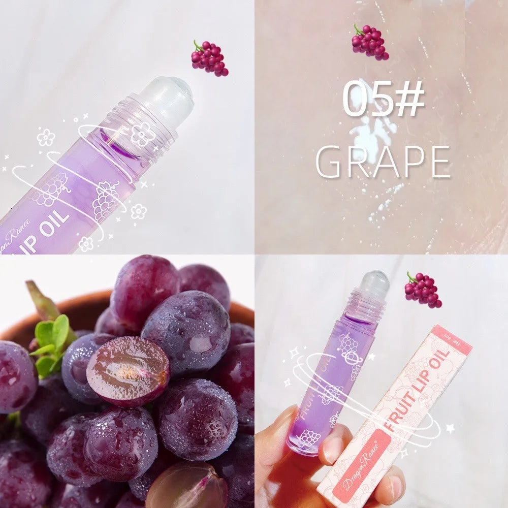 Hydrating Lip Oil Roll On Balm For Long Lasting Shine And Nourishment Smooth Soft Lips With Moisturizing Gloss Oasis Select 05 GRAPE