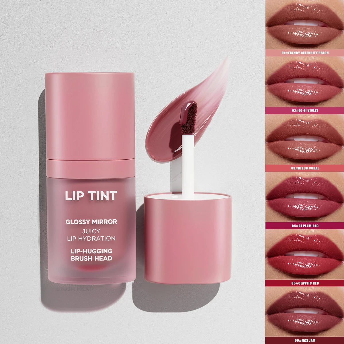 Hello Kiss 6-Color Matte Velvet Lip Gloss – Waterproof & Hydrating