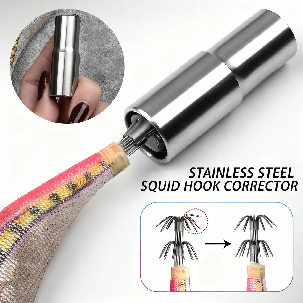New Stainless Steel Squid Hook Corrector Octopus Hook Repair Tool Can Restore Deformed Fishhook Fishing Pesca Tackle Accessory Oasis Select