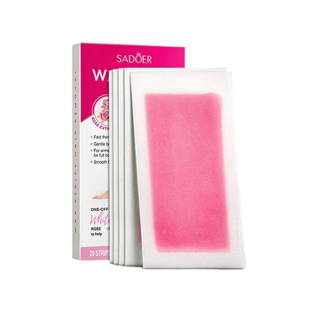 Aloe Vera Honey Rose Wax Strips – Face, Body & Bikini 10 Pack Cold Wax Strips Oasis Select rose