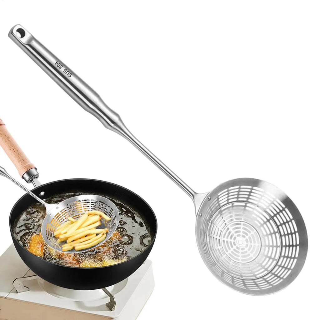 Stainless Steel Frying Spoon Strainer Slotted Kitchen Tool Spider Skimmer for French Fries Dumplings Cooking Home Restaurant Oasis Select