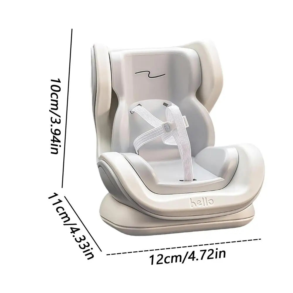 car Air Vent Doll Car Seat Stuffed Doll Seat for Car Desktop Ornament Plush Toy Carseat for Sedan Truck Creative Play Enthusiast Oasis Select Gray