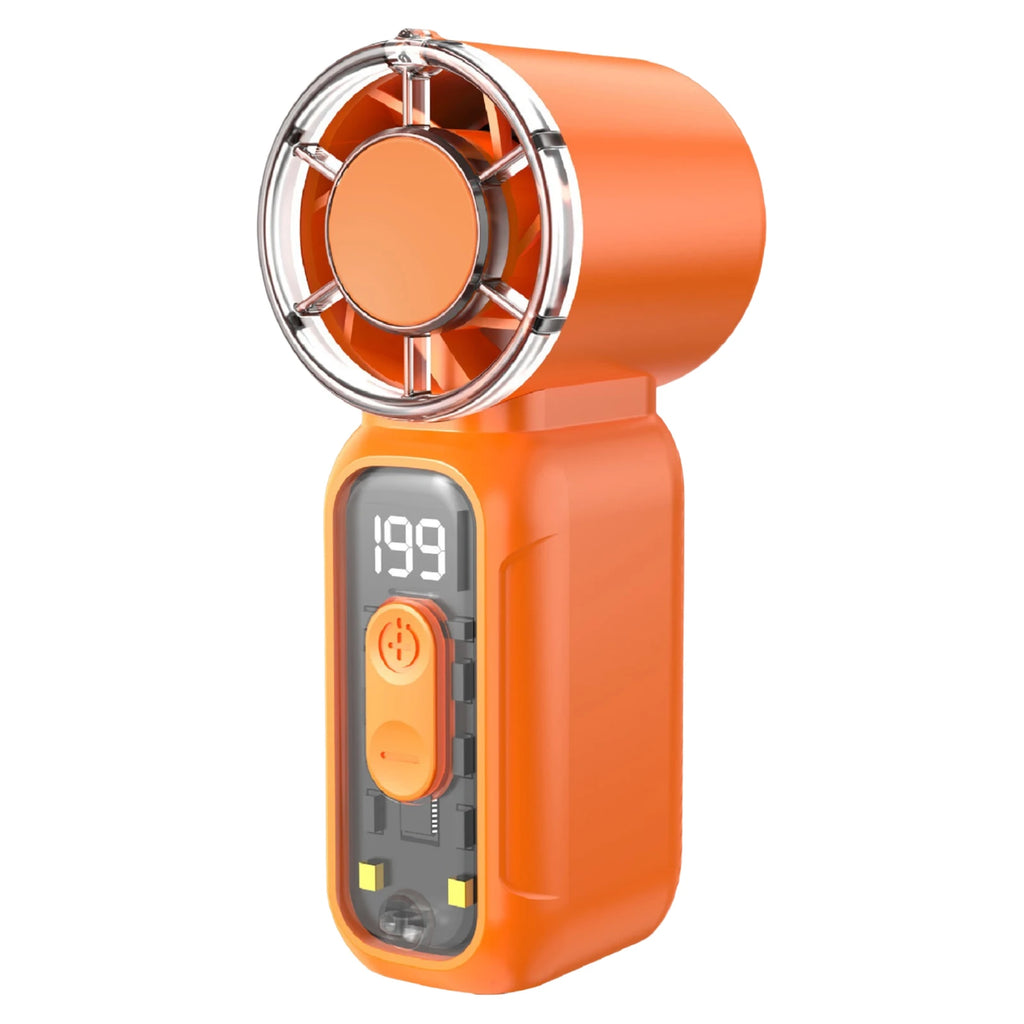 Personal Fan 199 Speed Rechargeable Small Pocket Fans with Flashlight Hand Fan for Outdoor Travel Gifts for Women & Men Oasis Select Orange China Mainland