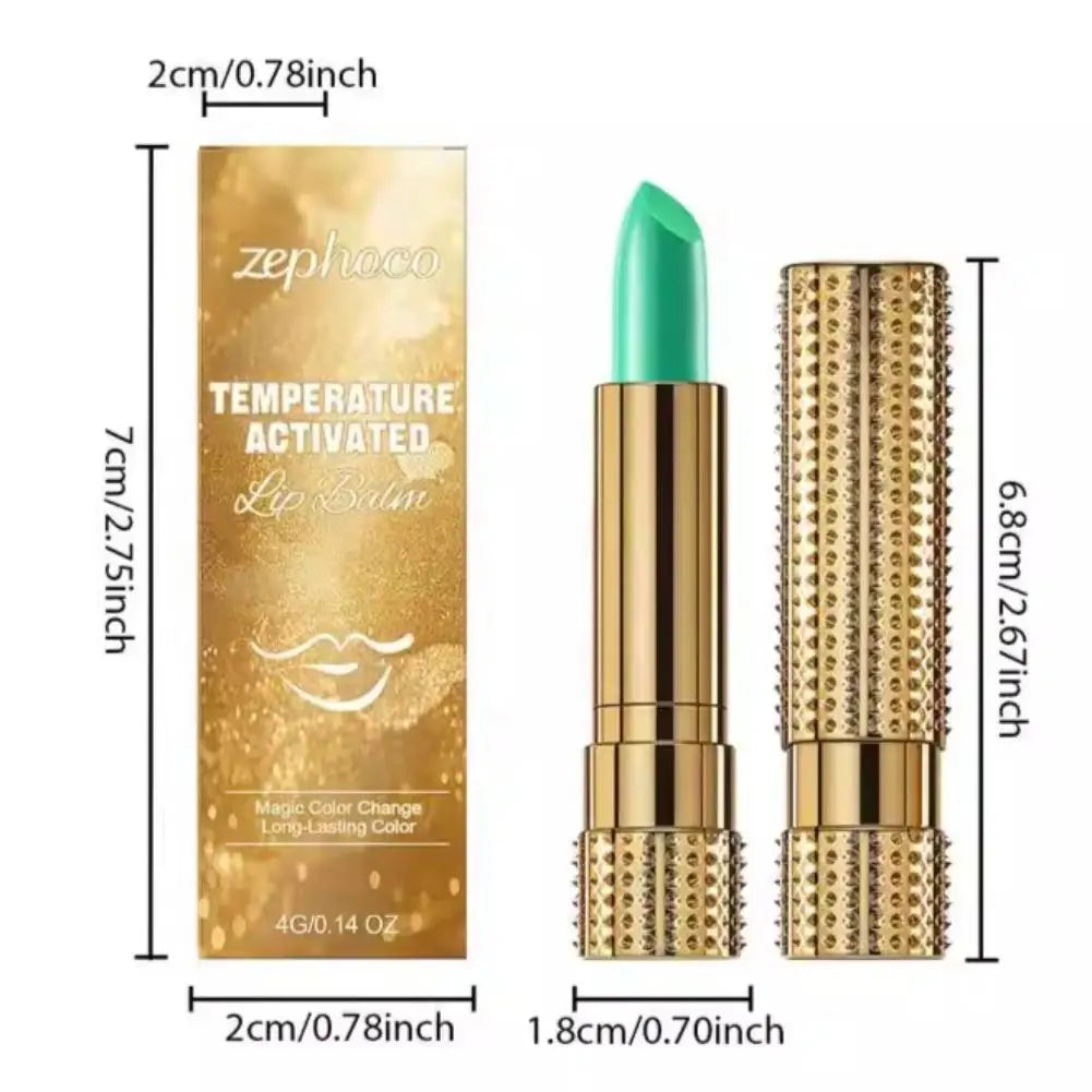 Zephoco Color Changing Lipstick with Beeswax and Hyaluronic Acid Deeply Moisturize Soften the Lips Naturally Long-Lasting Color Oasis Select