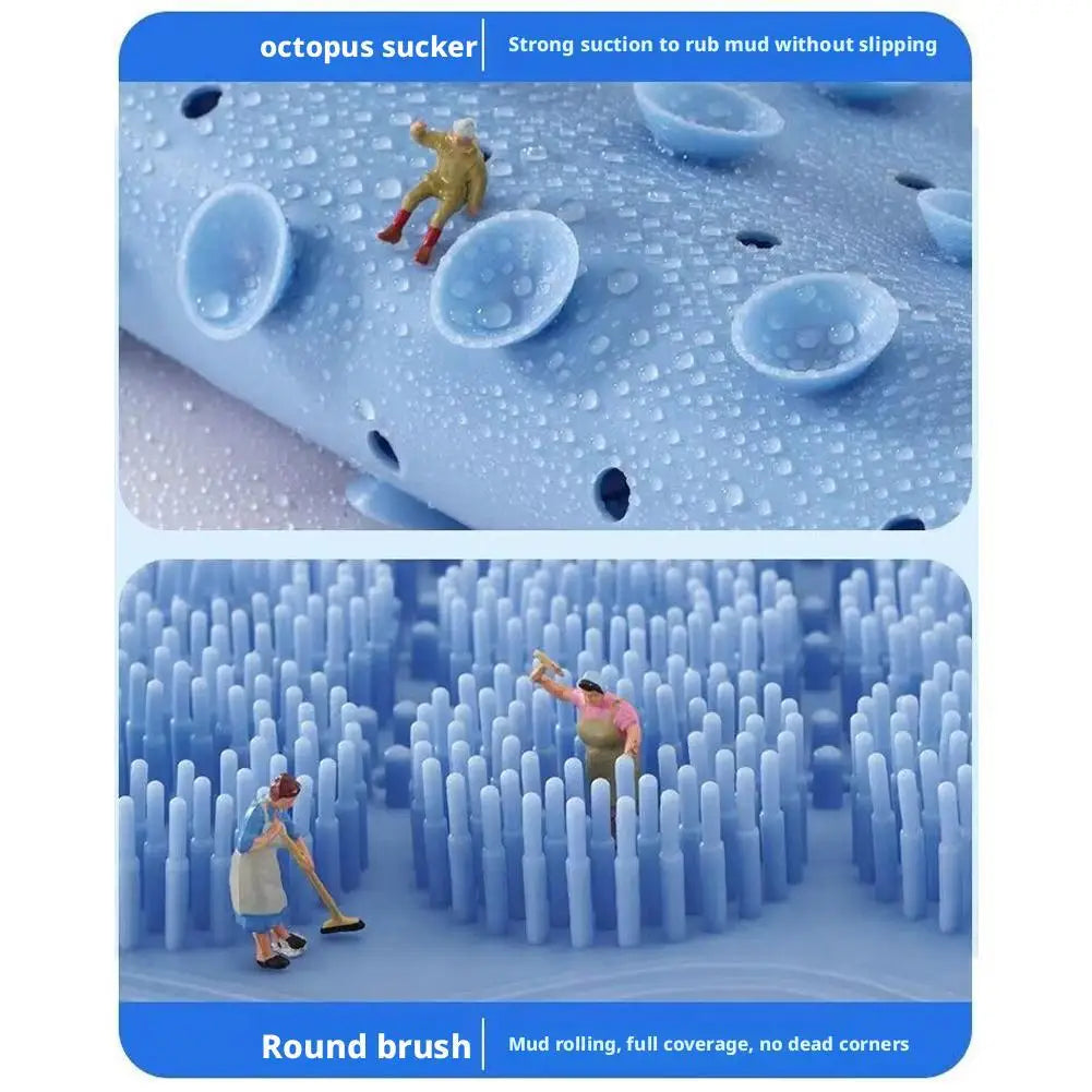 Silicone Shower Foot & Back Scrubber Mat with Suction Cup Bath Scrubber Mat Oasis Select